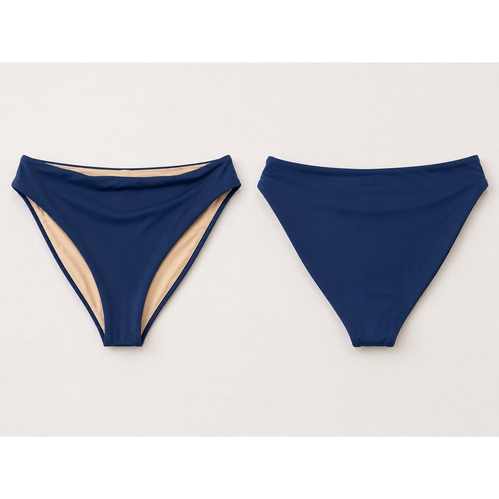 Chelsea 28 Navy Blue High Waisted Bikini Bottoms Size XXL Swimwear Solid